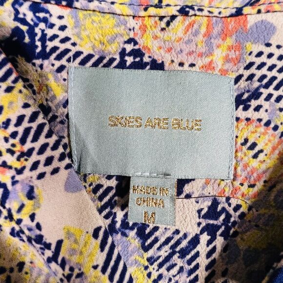 Anthropologie Skies Are Blue Floral‎ Long Sleeve Dress Size M - Picture 4 of 9